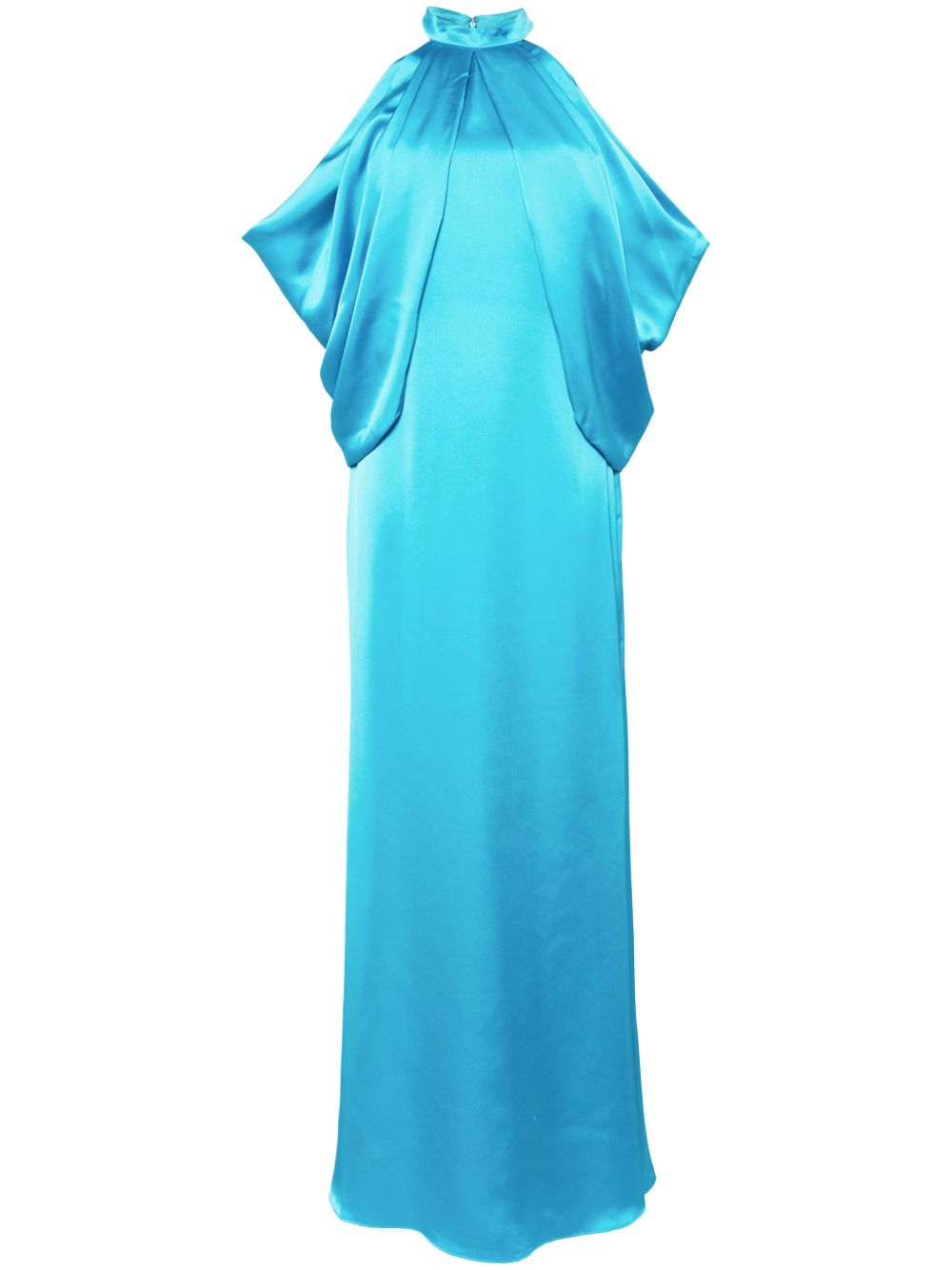 Badgley Mischka 挂脖连衣裙 - 蓝色