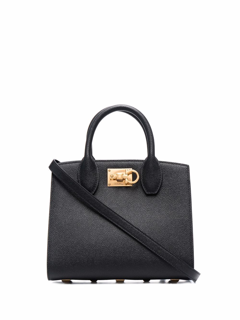Ferragamo Studio Box 小号手提包 - 黑色