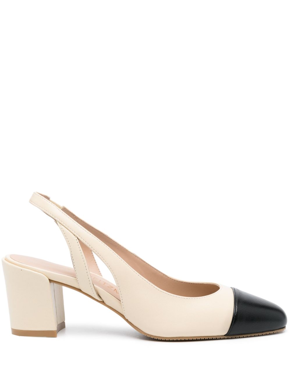 Stuart Weitzman Sleek 皮质中跟鞋 - 中性色