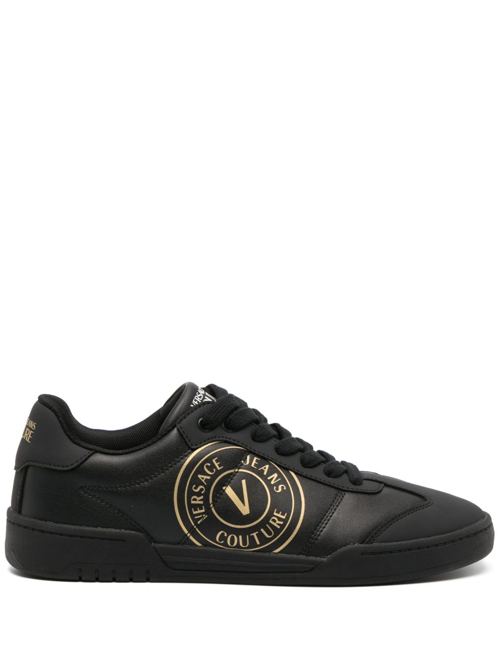 Versace Jeans Couture Brooklyn V-Emblem 运动鞋 - 黑色