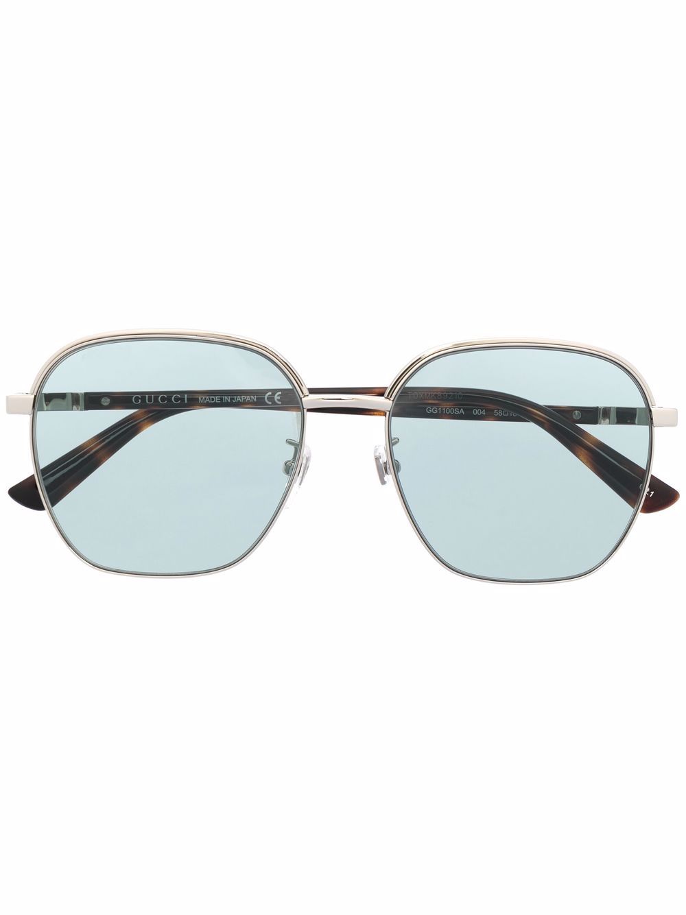 Gucci Eyewear 圆框太阳眼镜 - 银色