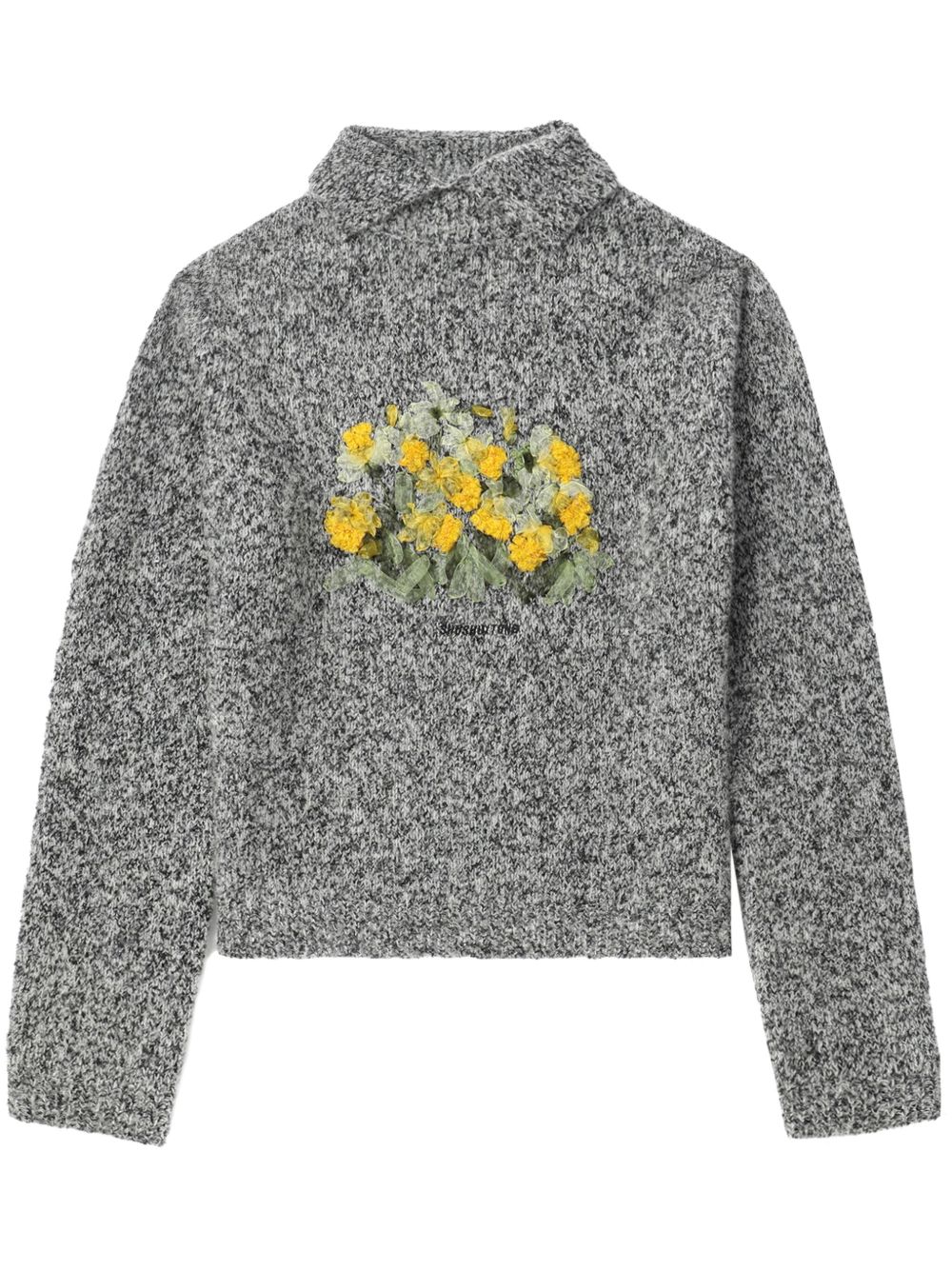 SHUSHU/TONG intarsia-knit sweater - 灰色