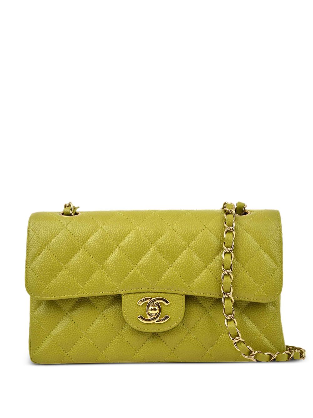 CHANEL Pre-Owned Double Flap 小号单肩包（2003年典藏款） - 绿色