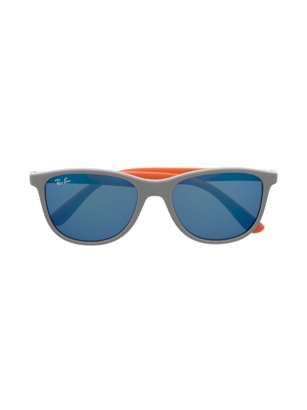 RAY-BAN JUNIOR logo雕刻方框太阳眼镜 - 灰色