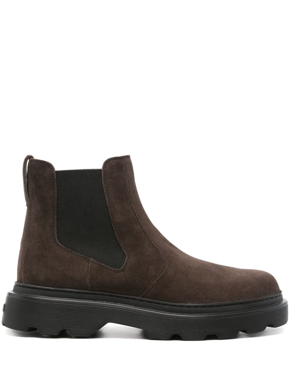 Tod's 绒面皮切尔西靴 - 褐色