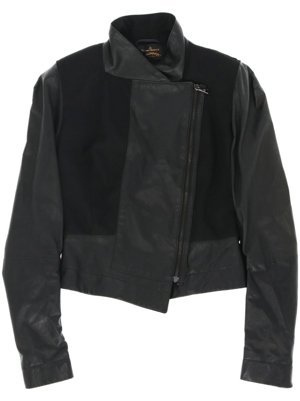 Vivienne Westwood Pre-Owned 皮质机车夹克（2014-2015年典藏款） - 黑色