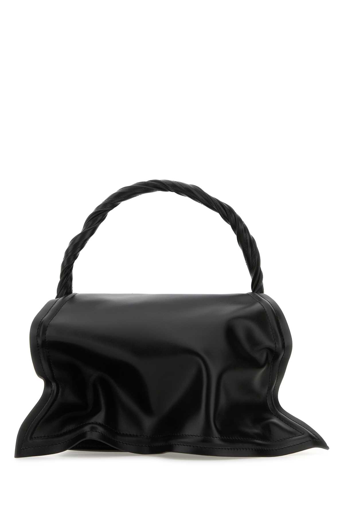 Y/Project Black Leather Handbag