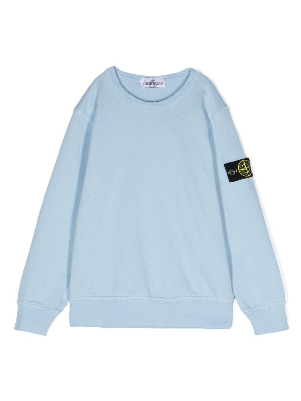 Stone Island Junior 罗盘贴花棉卫衣 - 蓝色