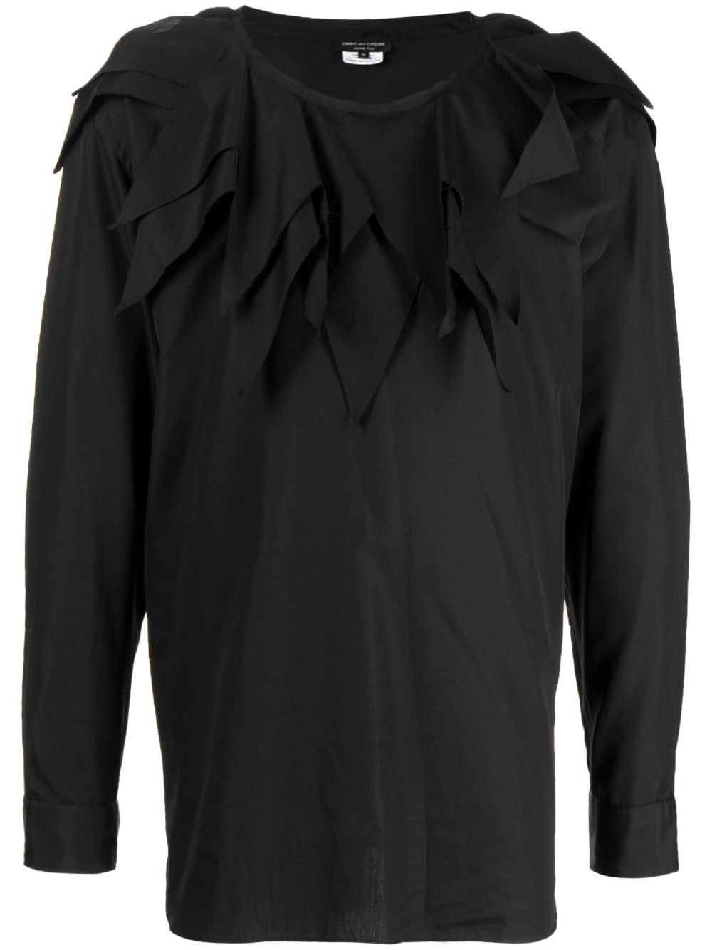 Comme des Garçons Homme Plus 分层式长袖衬衫 - 黑色
