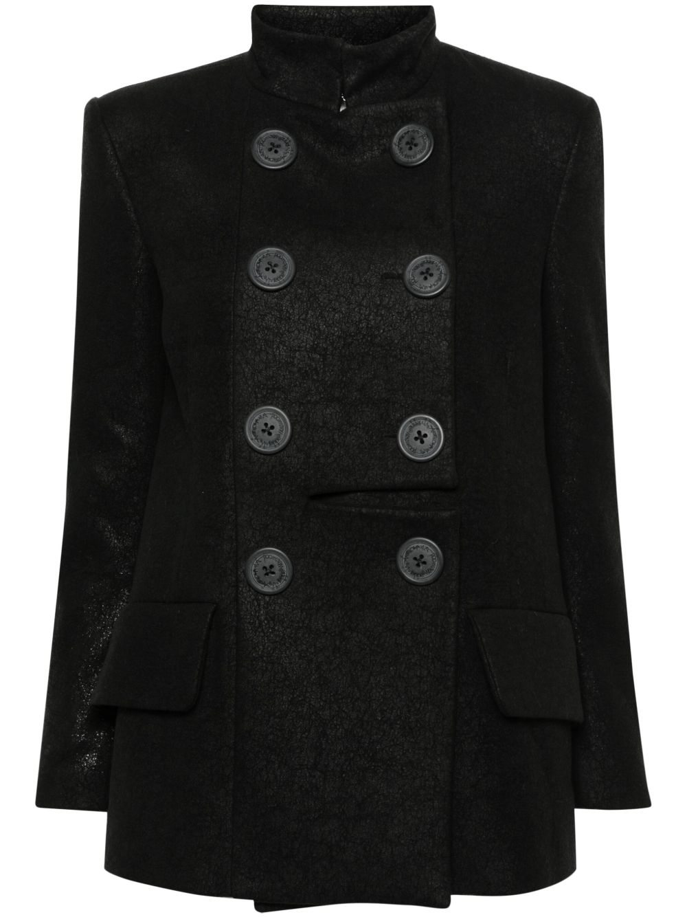 Vivienne Westwood Pre-Owned 双排扣羊毛西装夹克（2015-2016年典藏款） - 黑色