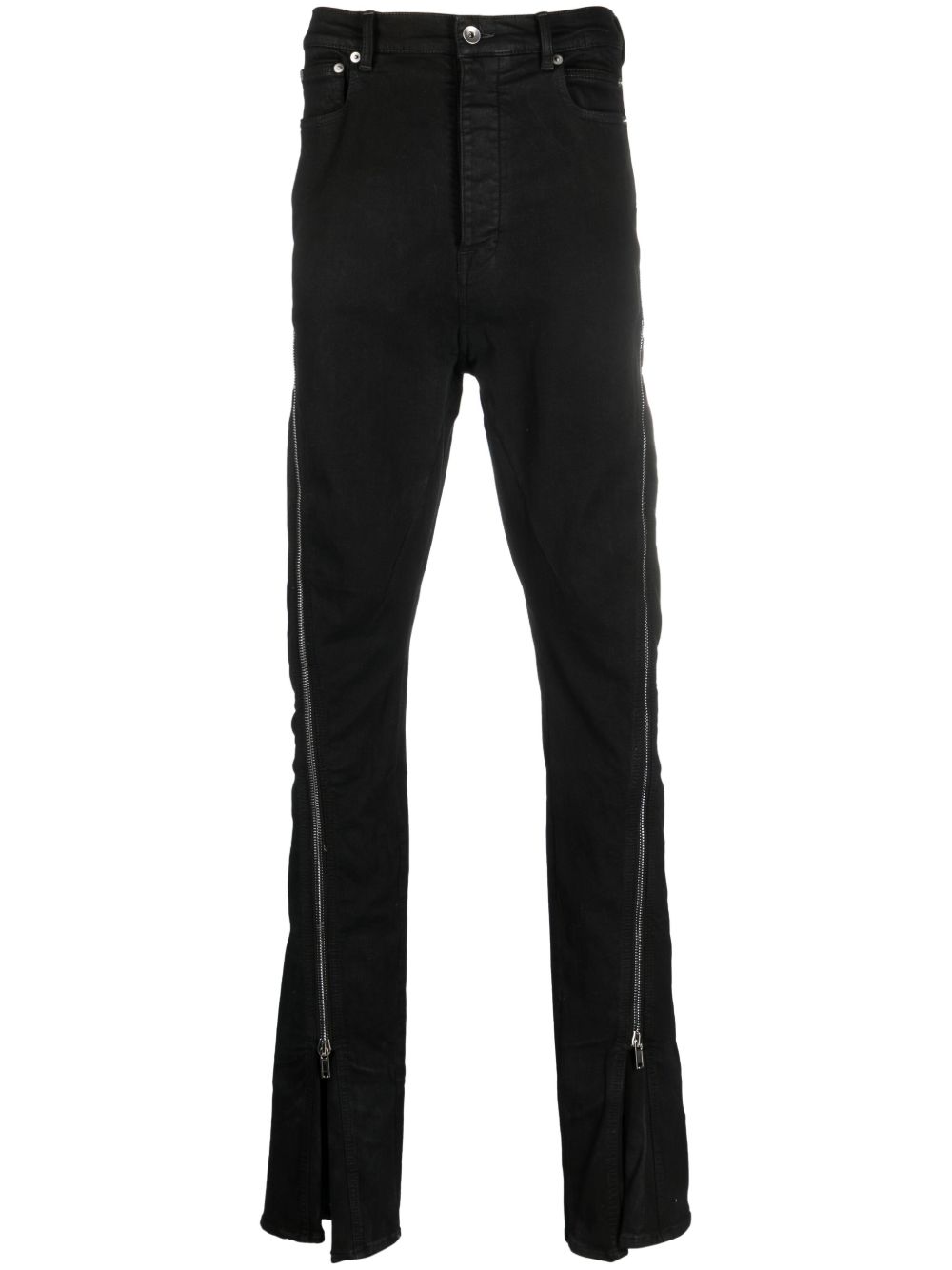 Rick Owens DRKSHDW 拉链细节修身牛仔裤 - 黑色