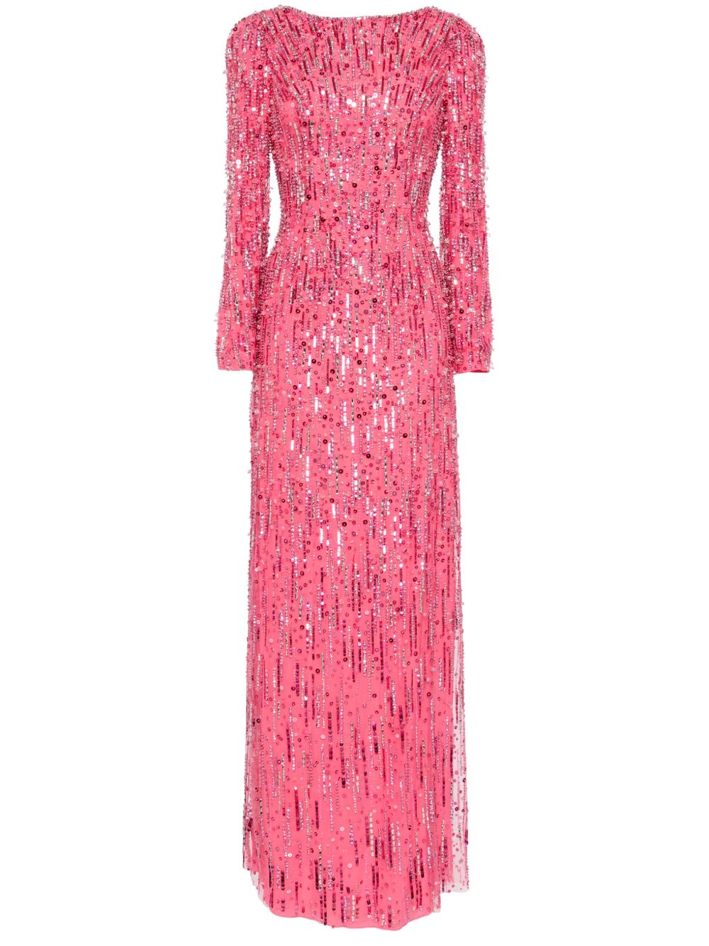 Jenny Packham Atlas 亮片缀饰礼服 - 粉色