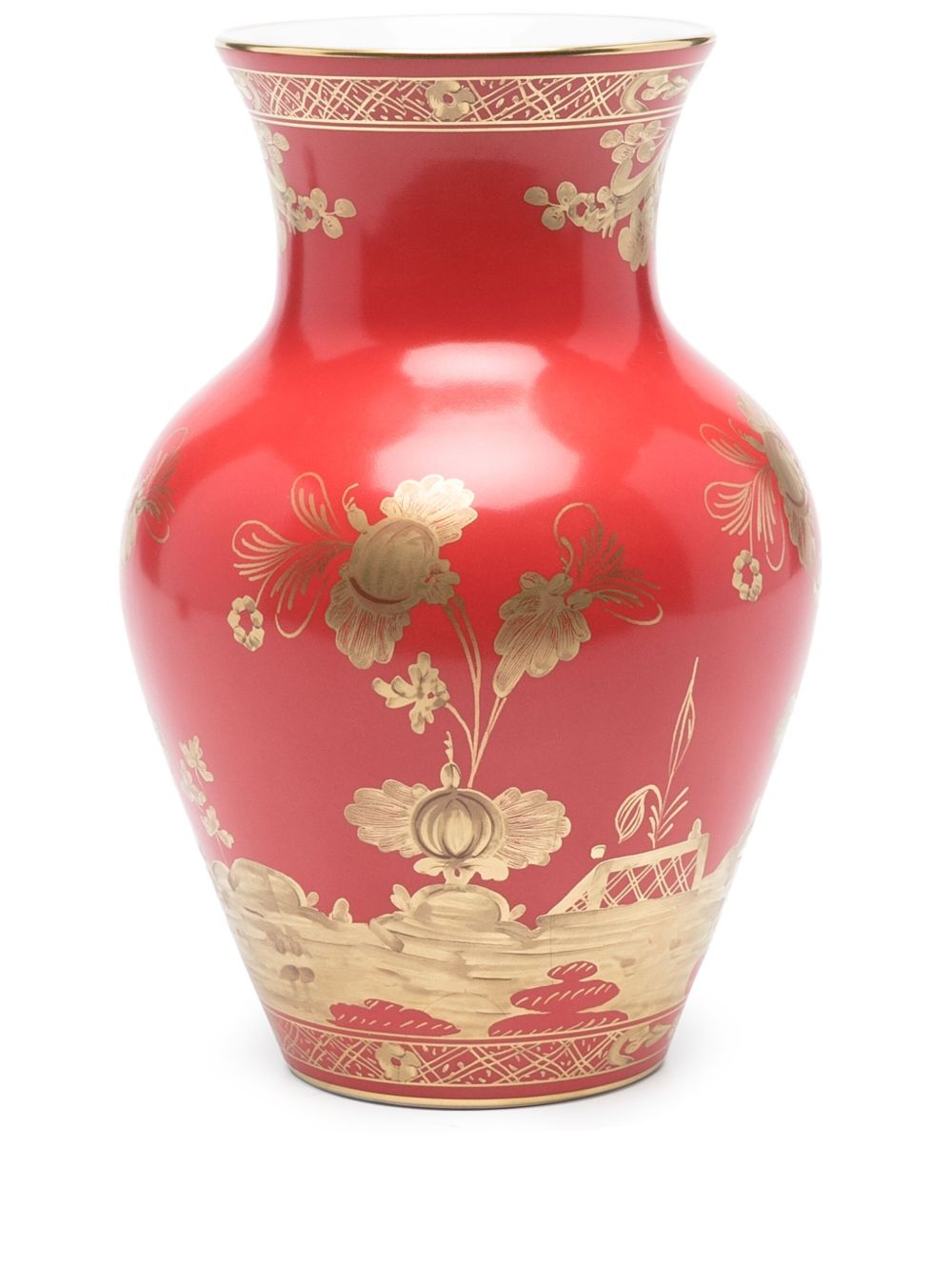 GINORI 1735 Oriente Italiano Ming 小号花瓶（25厘米） - 红色