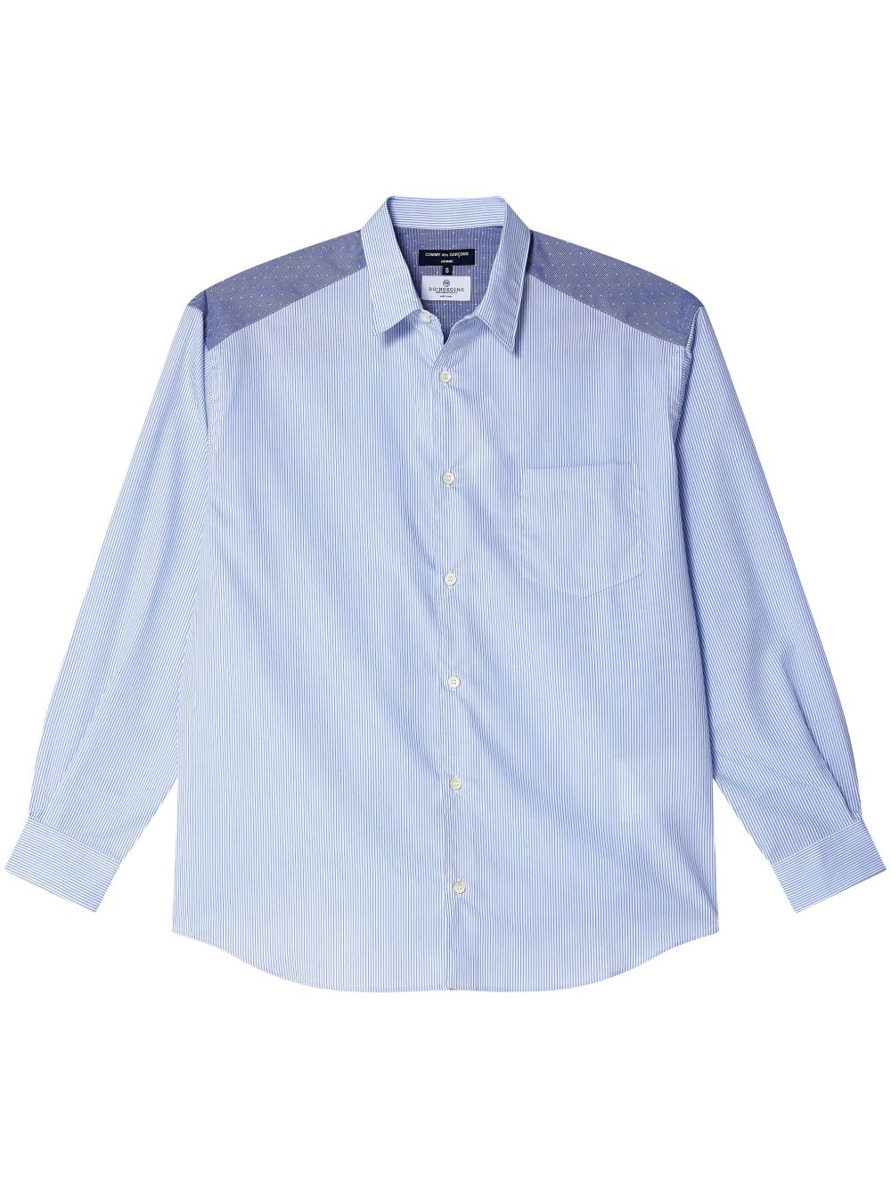 Comme des Garçons Homme 条纹棉衬衫 - 蓝色