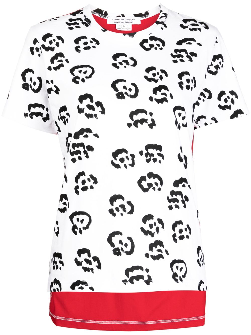 Comme Des Garçons Comme Des Garçons 对比拼接印花T恤 - 白色