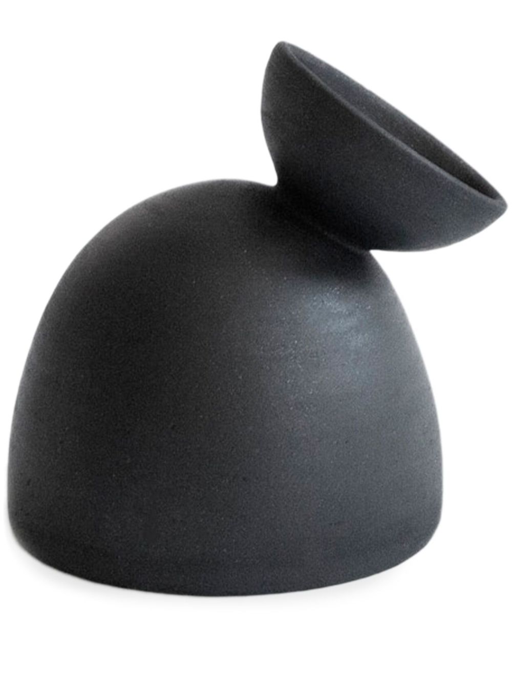Origin Made Charred Dome 陶瓷花瓶（16厘米） - 黑色