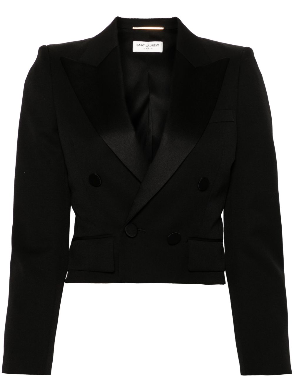 Saint Laurent 短款塔士多西装夹克 - 黑色