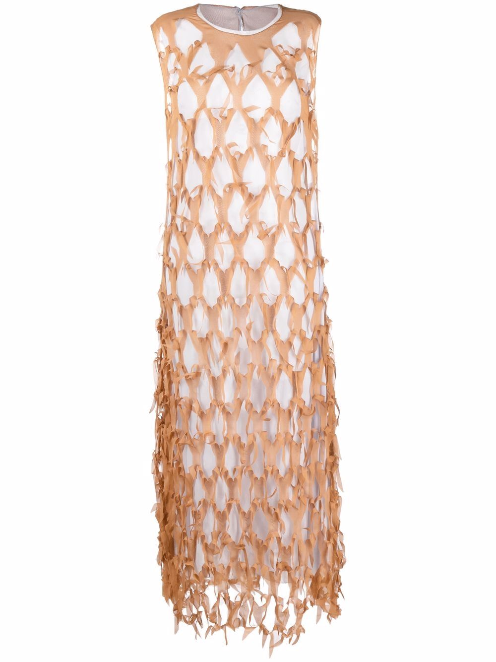 Maison Margiela 镂空连衣裙 - 褐色