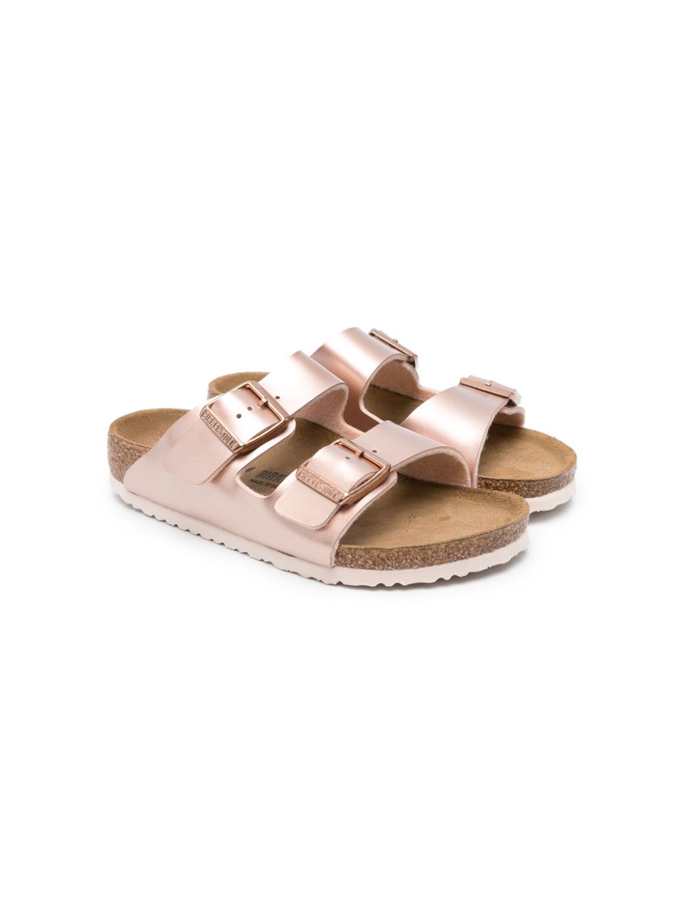 Birkenstock Kids Arizona 金属感人字拖 - 粉色