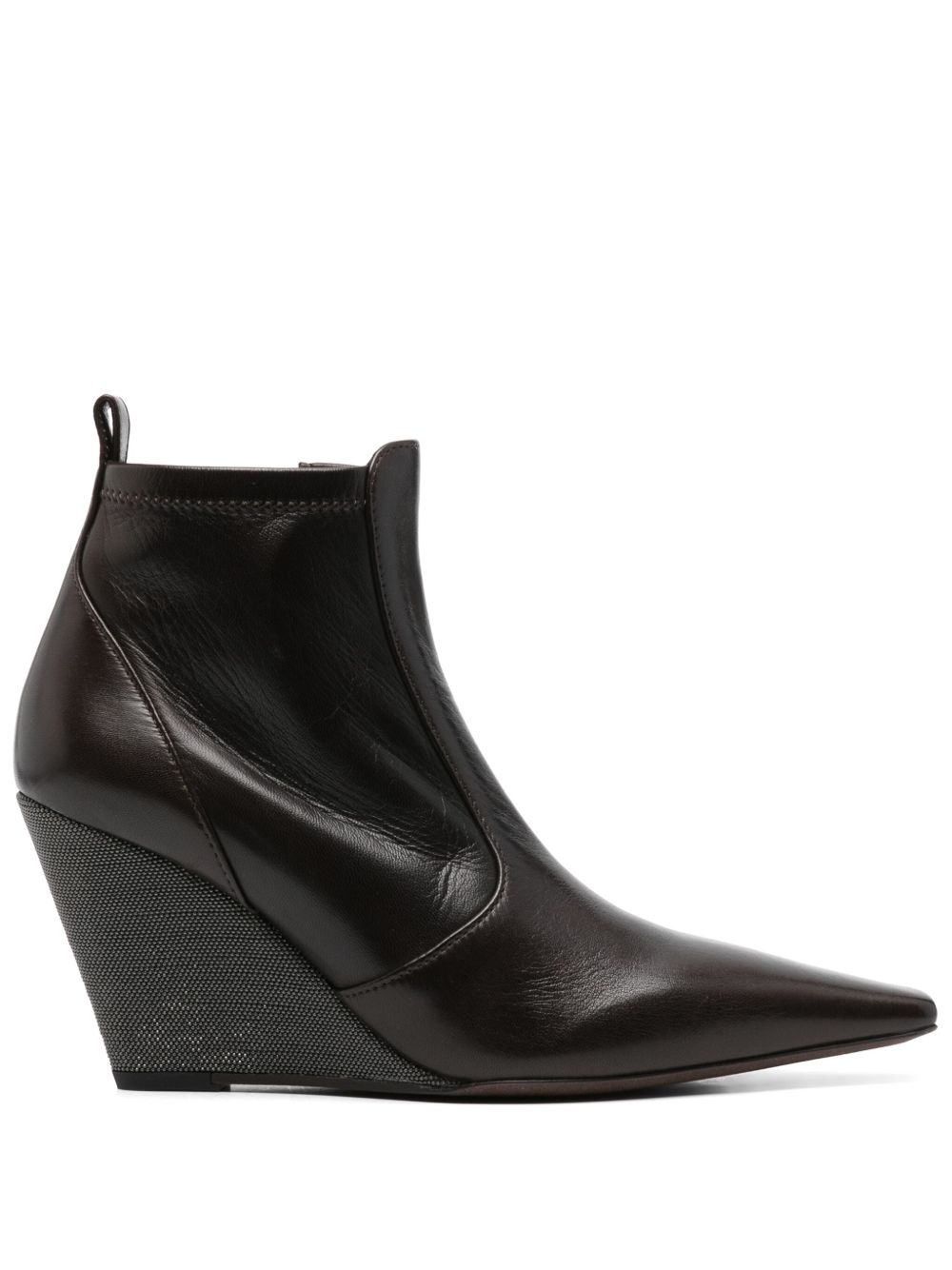 Brunello Cucinelli Precious Heel 中跟靴（7.5厘米） - 褐色