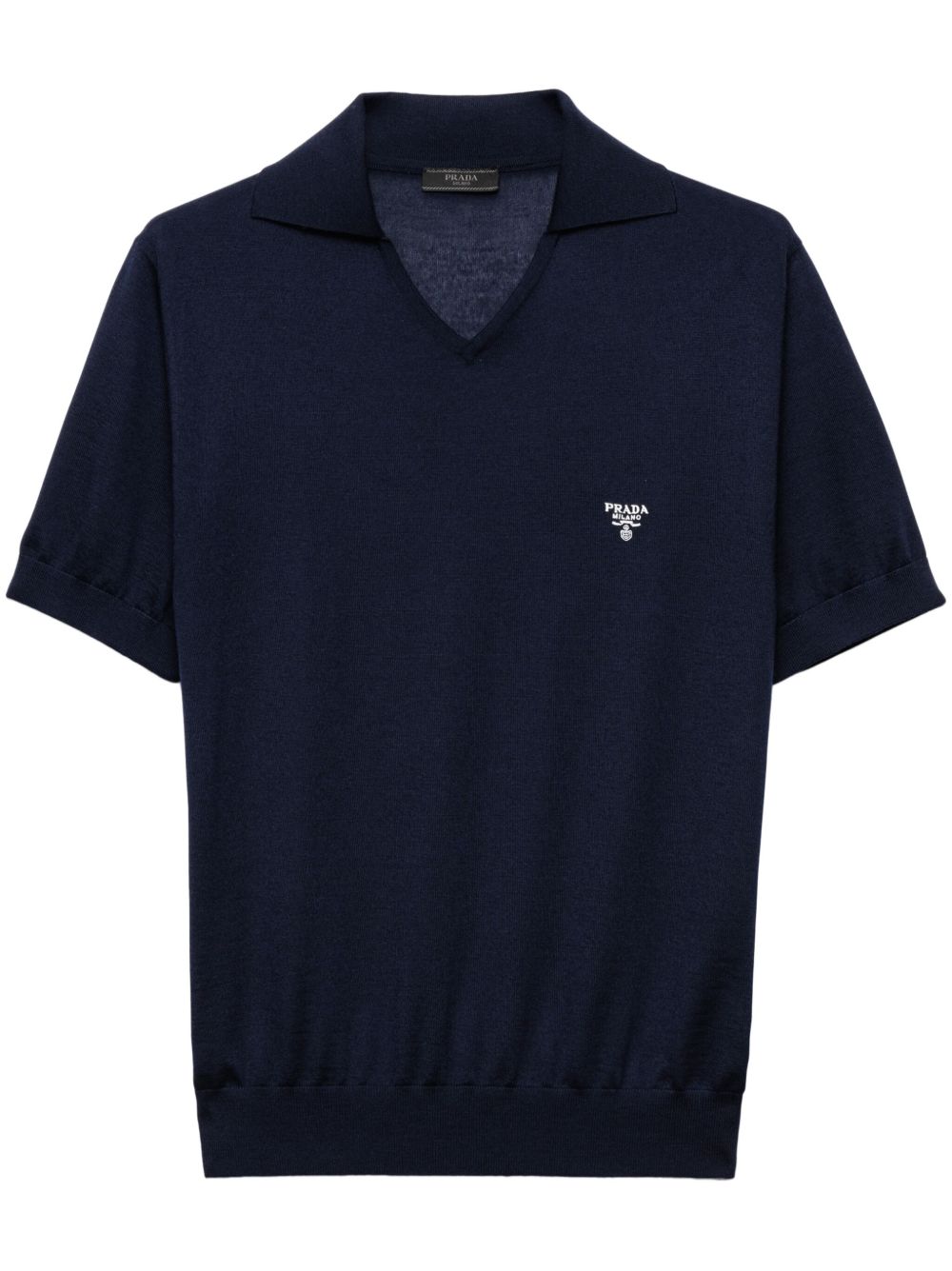 Prada 羊绒polo衫 - 蓝色