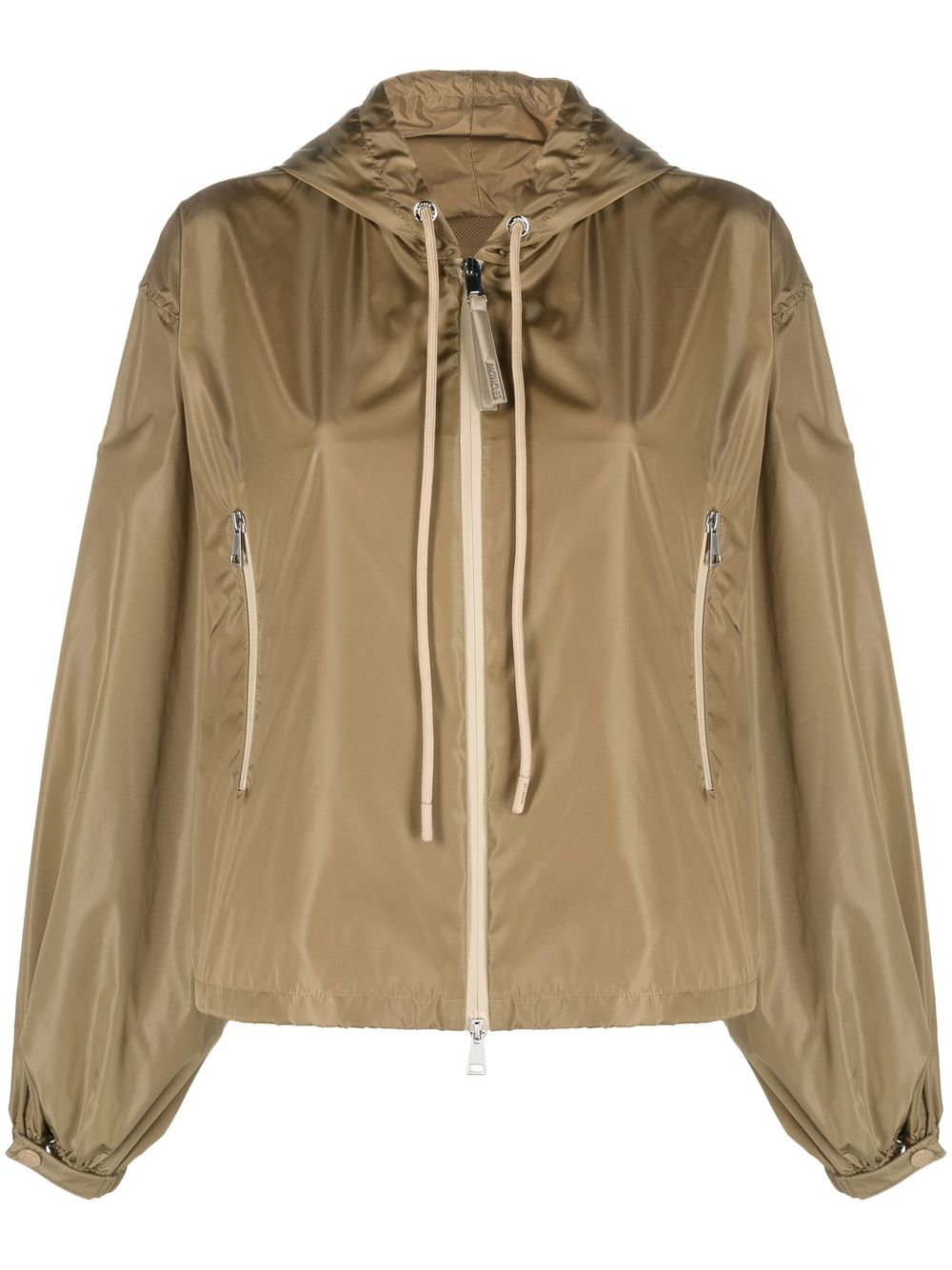 Moncler Vernois logo连帽夹克 - 褐色