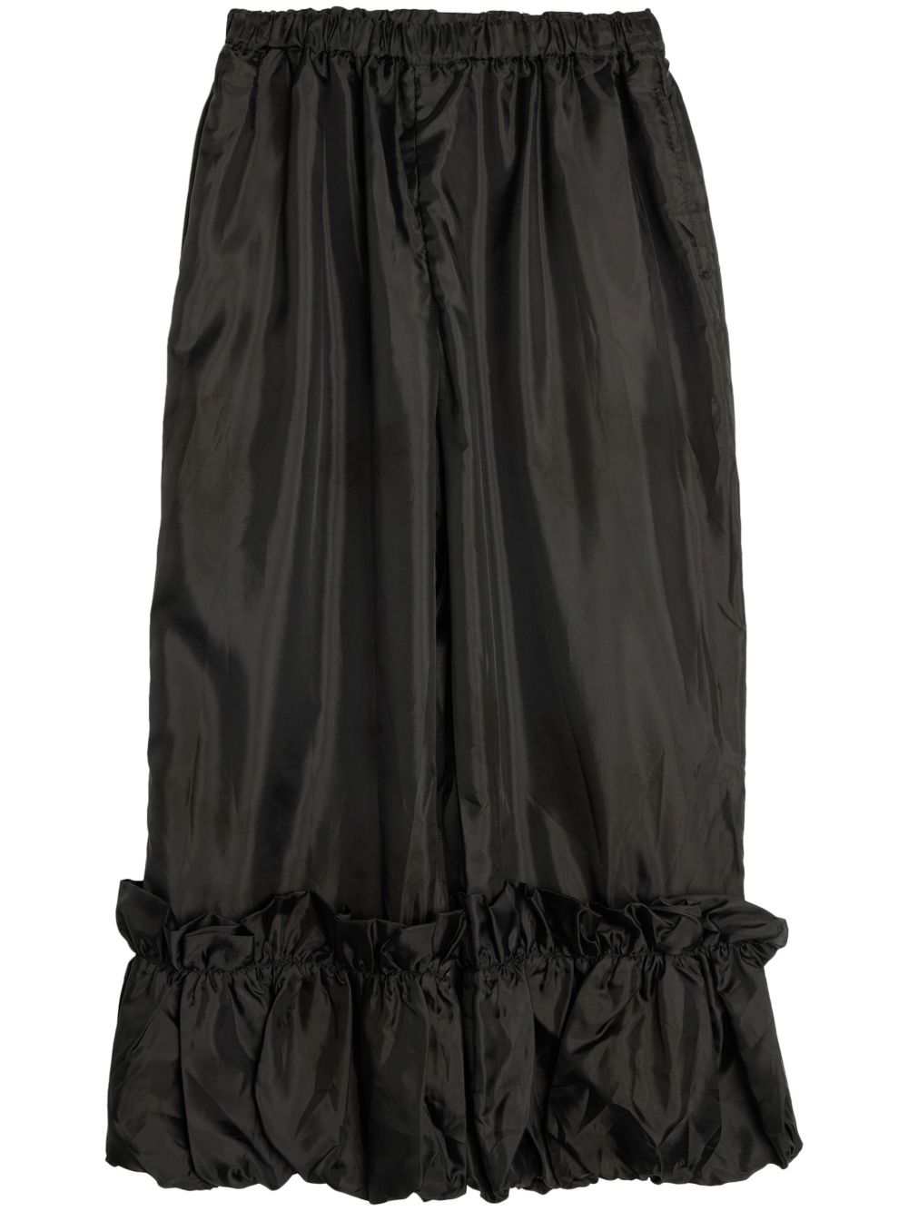 Comme Des Garçons Comme Des Garçons 塔夫绸长裤 - 黑色