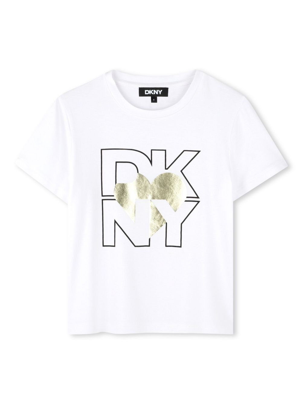 Dkny Kids logo印花T恤 - 白色