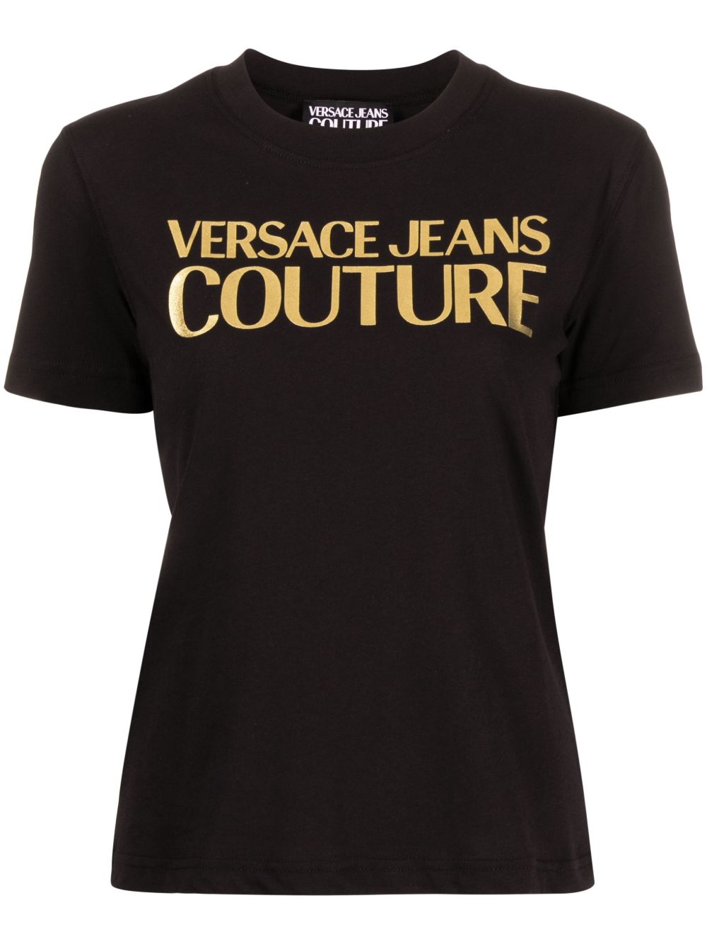 Versace Jeans Couture logo印花棉T恤 - 黑色
