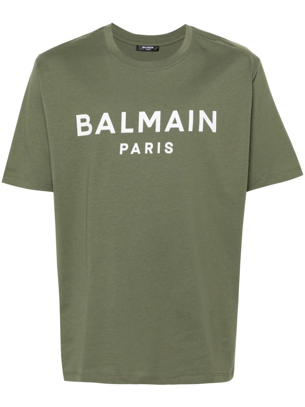 Balmain logo印花棉T恤 - 绿色