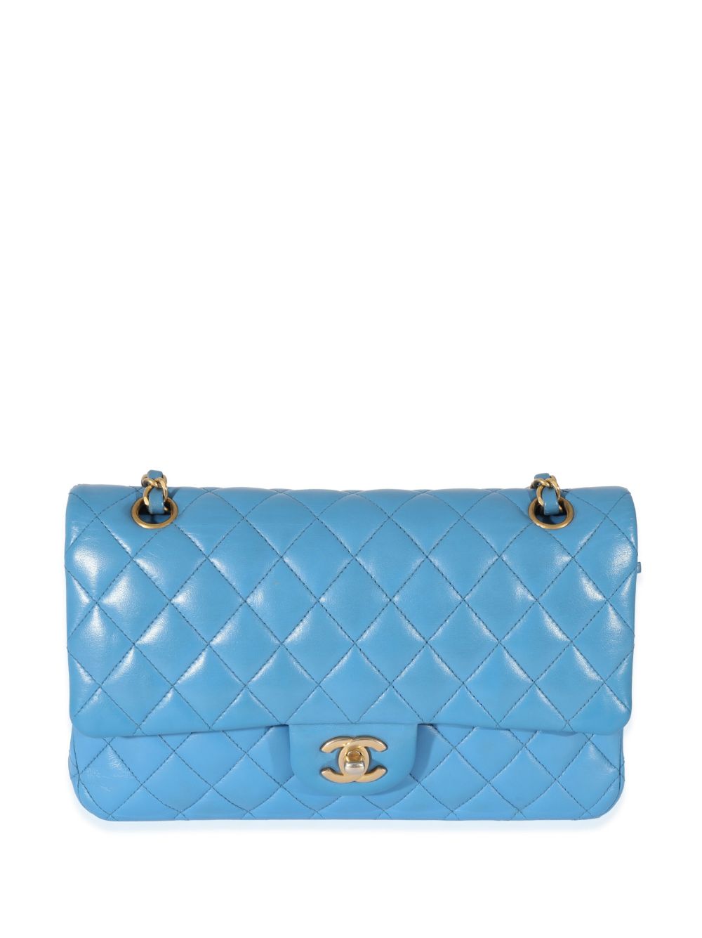 CHANEL Pre-Owned Double Flap 中号单肩包（2022年典藏款） - 蓝色