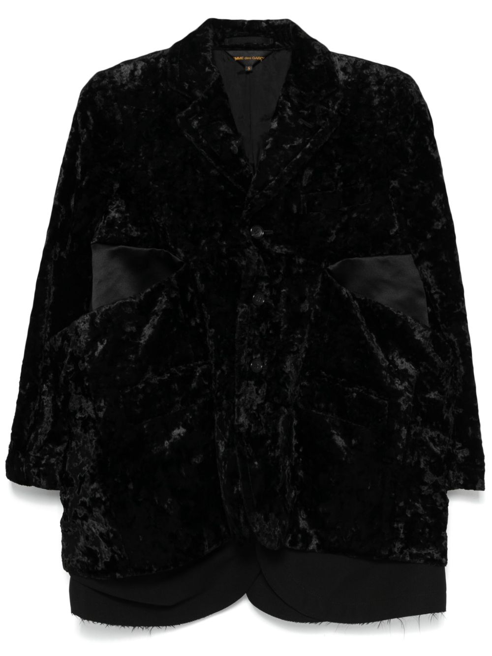 Comme Des Garçons 丝绒西装夹克 - 黑色
