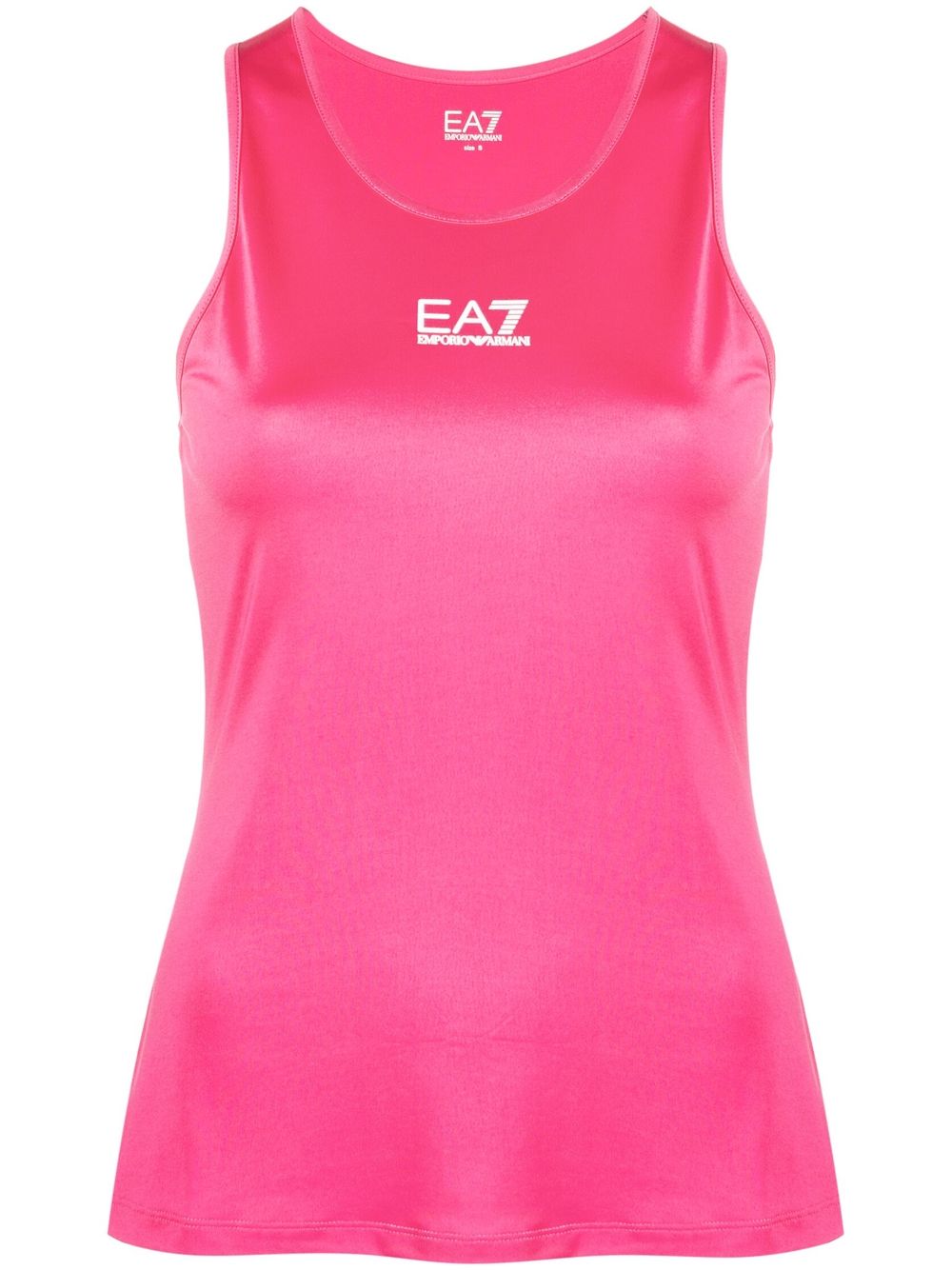 Ea7 Emporio Armani logo无袖坦克背心 - 粉色