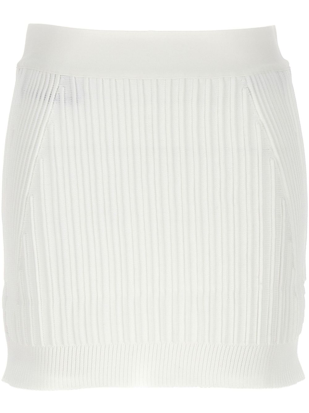 Hervé Léger Ottoman mini skirt - 白色