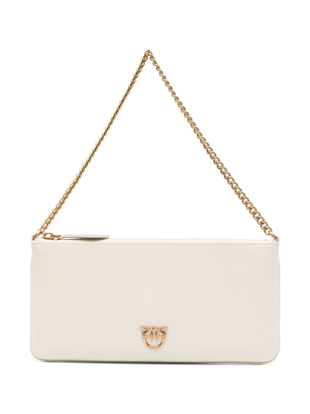 PINKO Flat Classic Love Simply 单肩包 - 白色