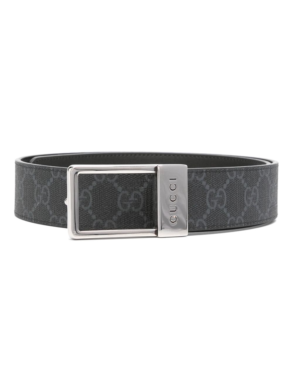 Gucci GG Supreme 帆布腰带 - 黑色