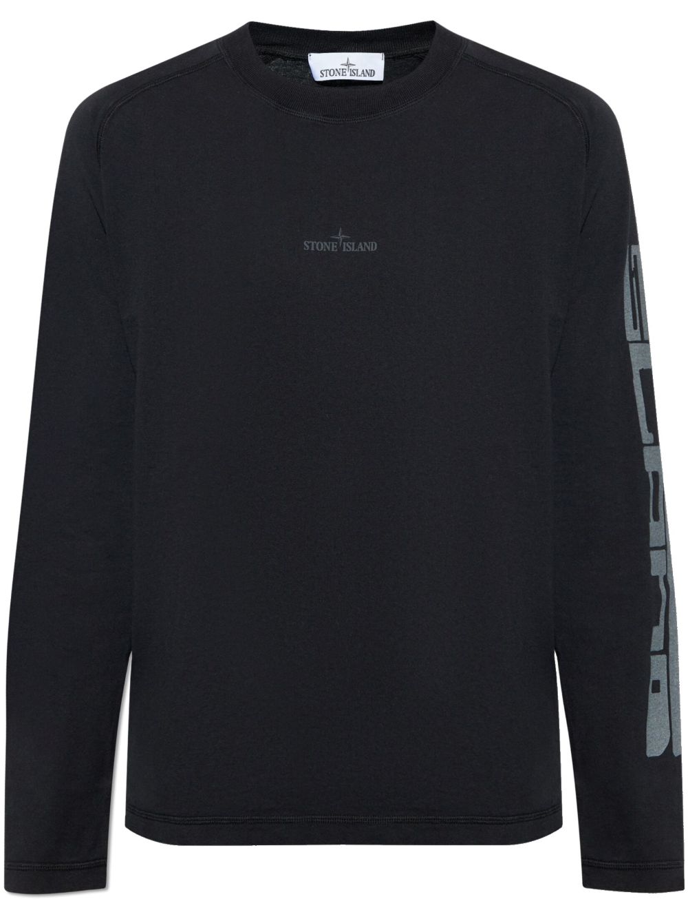 Stone Island logo印花T恤 - 黑色