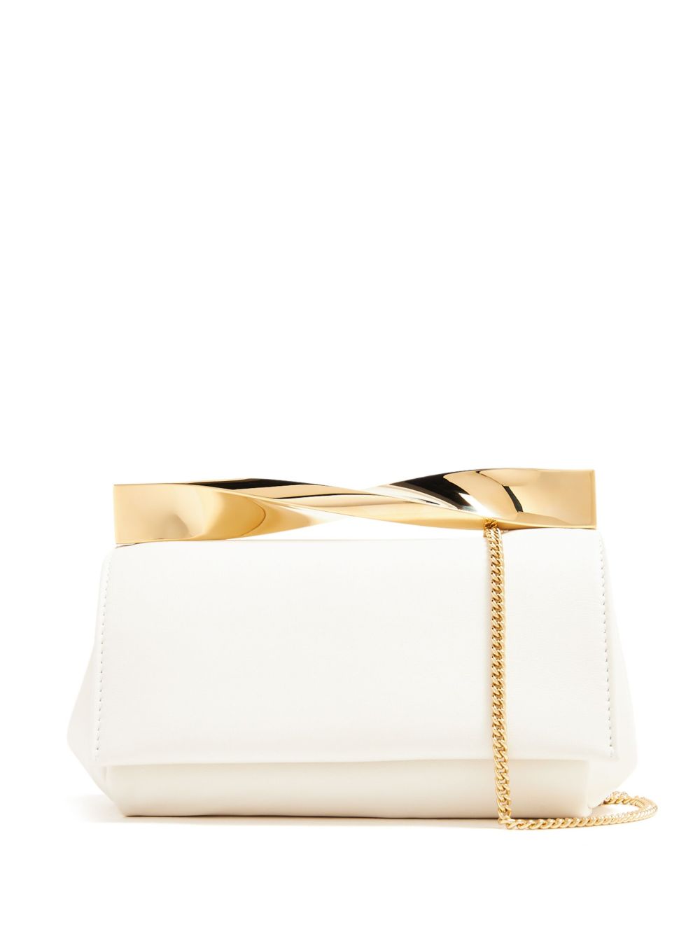 Aquazzura Twist 皮质手拿包 - 白色