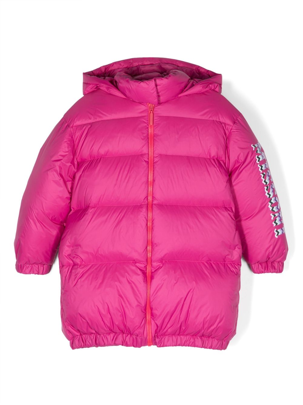Missoni Kids logo印花蓬松外套 - 粉色