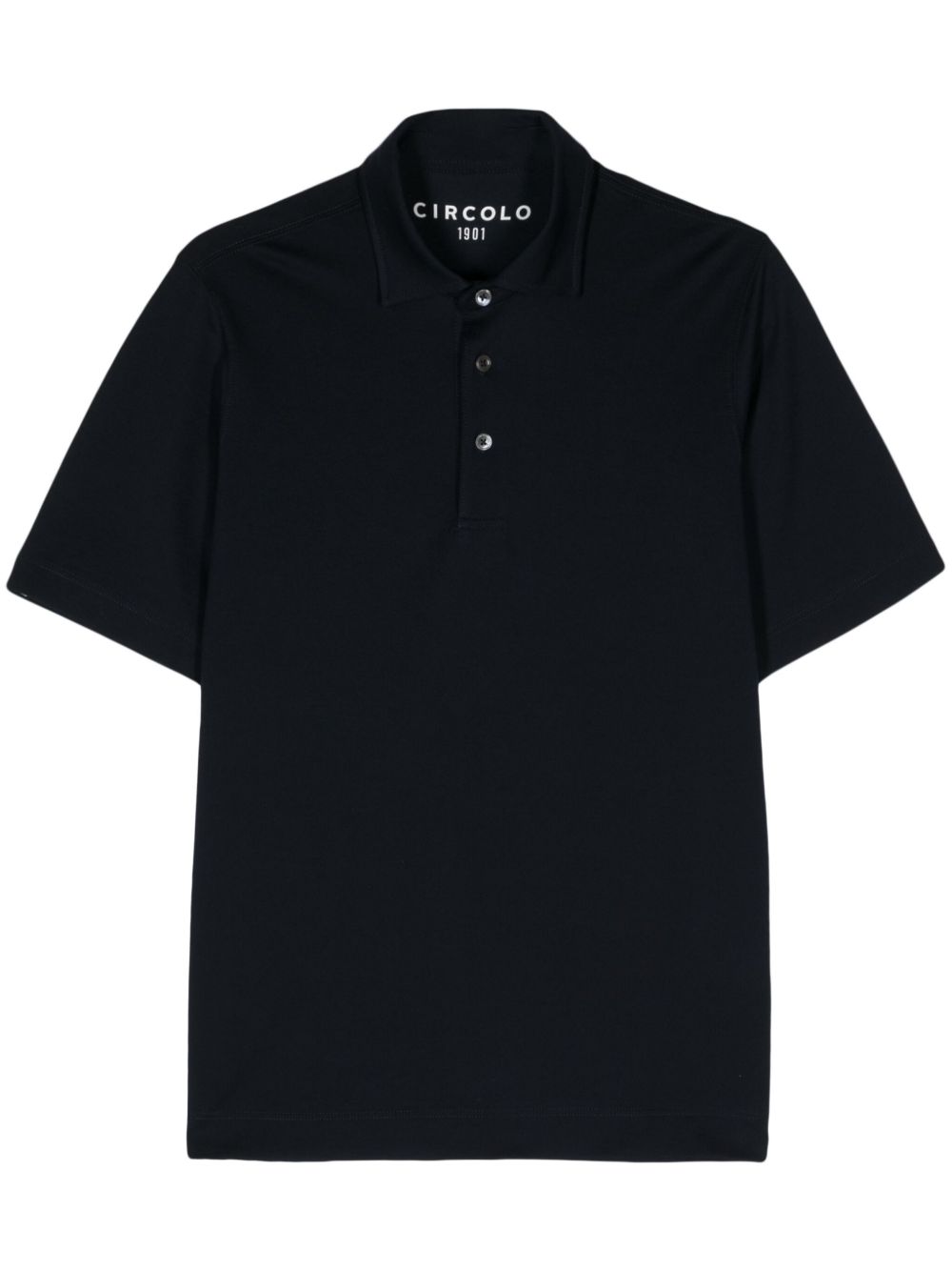 Circolo 1901 珠地布编织polo衫 - 蓝色