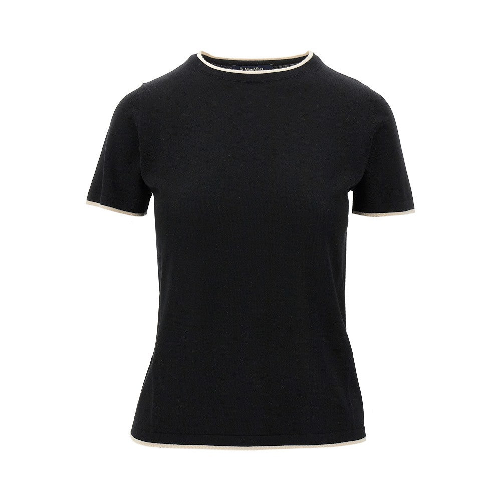 MAX MARA S Pure New Wool knitted T-shirt Woman S