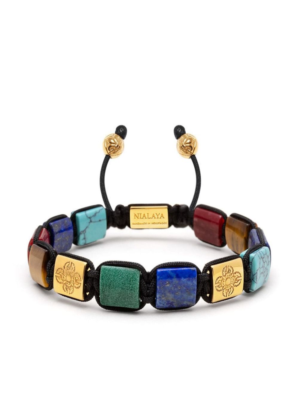 Nialaya Jewelry The Dorje 珠饰手链 - 黑色