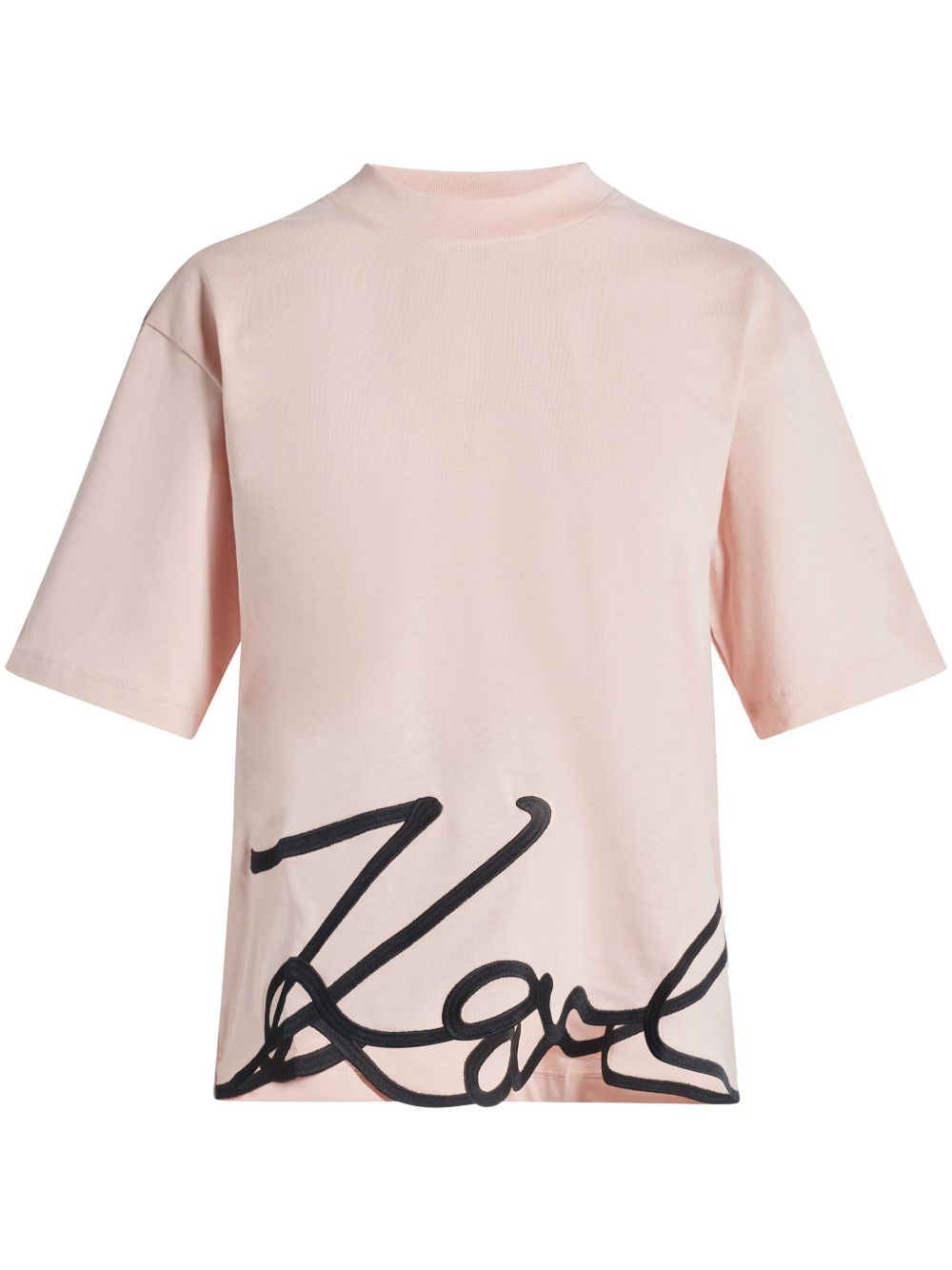 Karl Lagerfeld Karl Signature Hem T恤 - 粉色