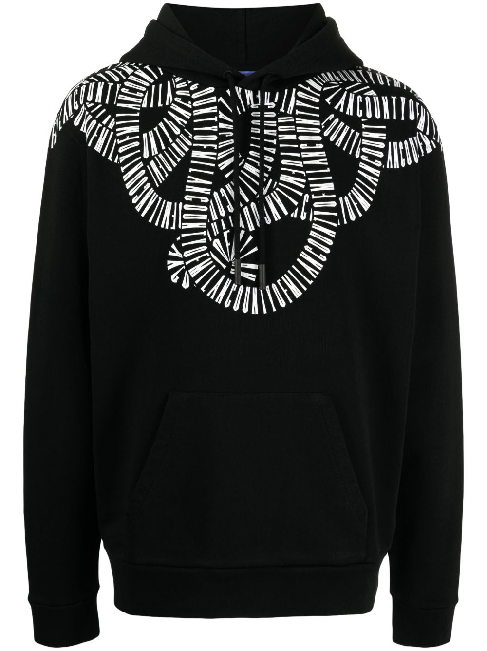 Marcelo Burlon County of Milan Snake Wings 棉连帽衫 - 黑色