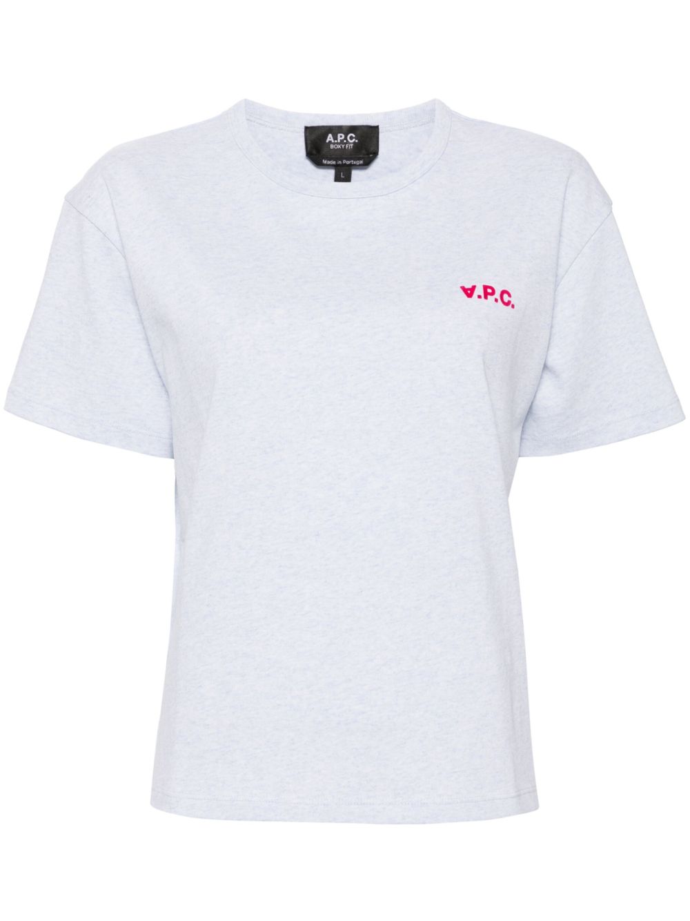 A.P.C. logo印花棉T恤 - 灰色