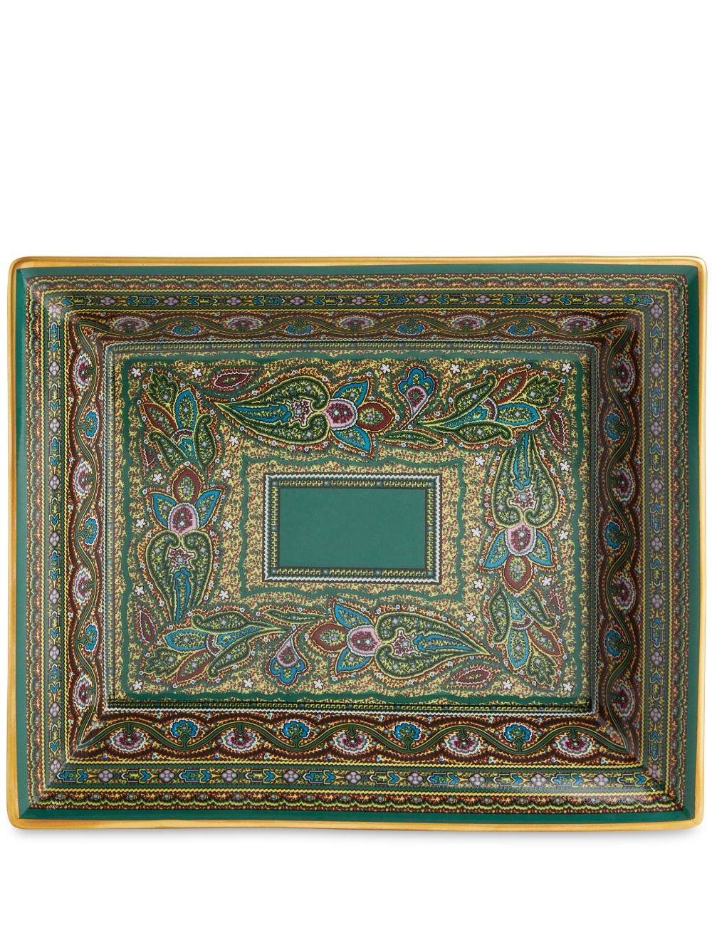 ETRO HOME 陶瓷托盘 - 绿色