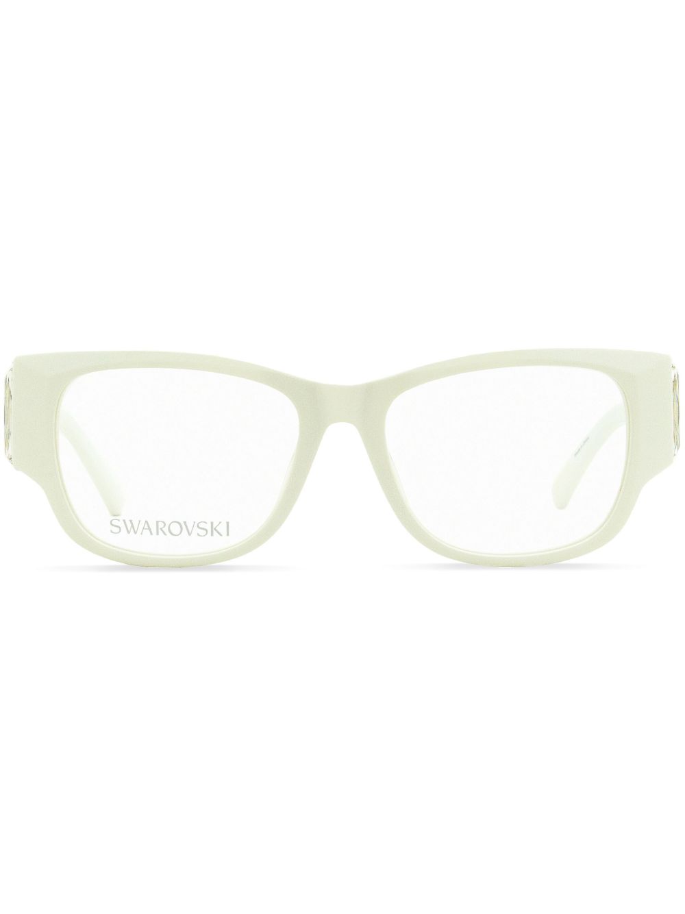 Swarovski 5473 方框晶饰眼镜 - 白色