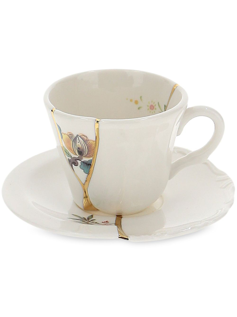 Seletti 裂痕效果茶杯 - 白色