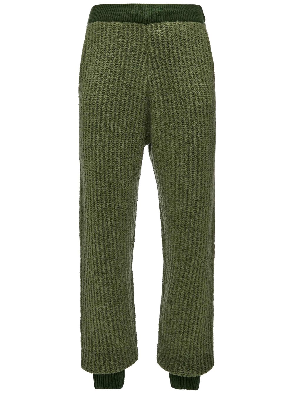 JW Anderson 羊毛混纺针织长裤 - 绿色