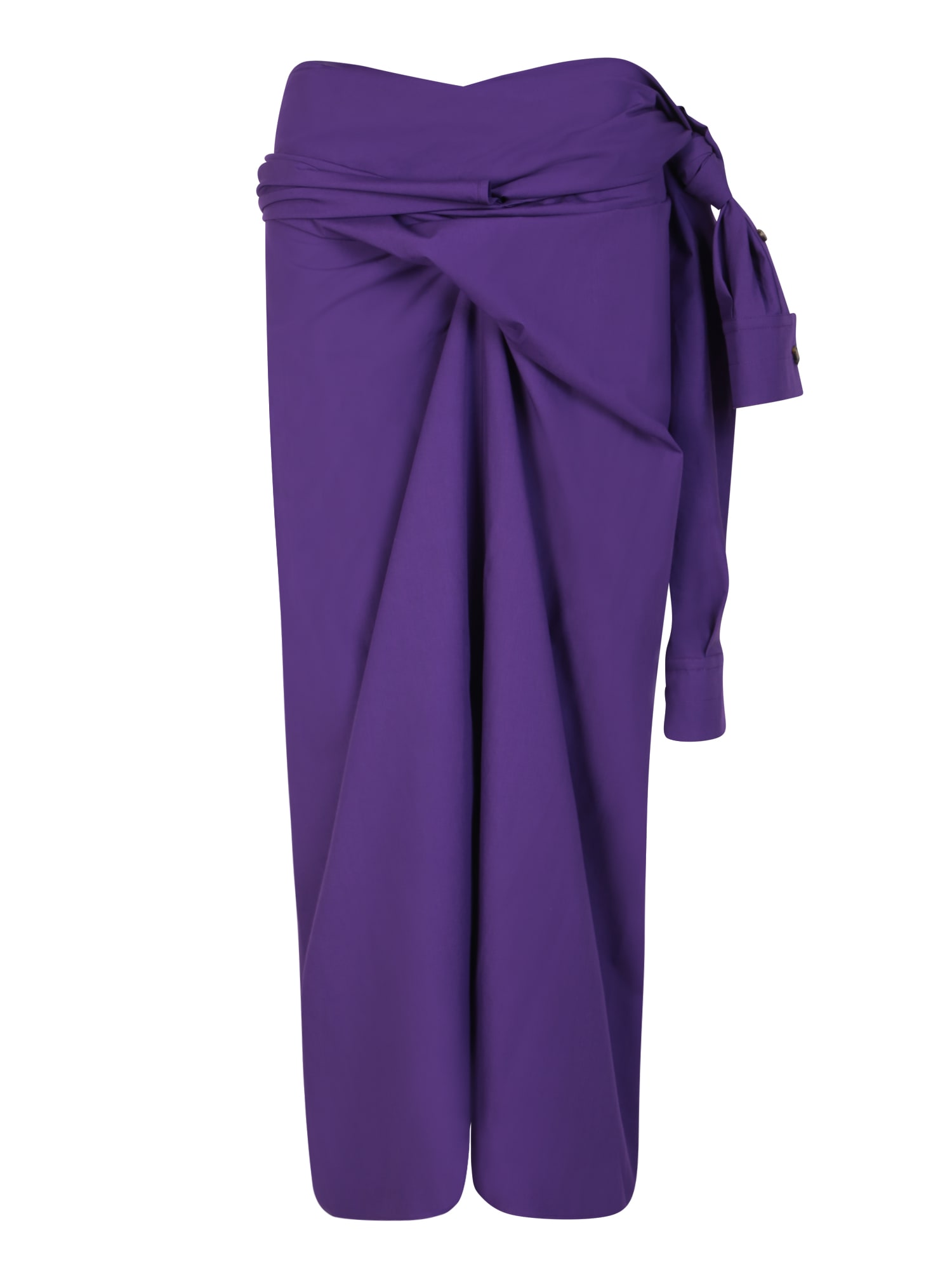 Quira Wrapped Design Purple Skirt